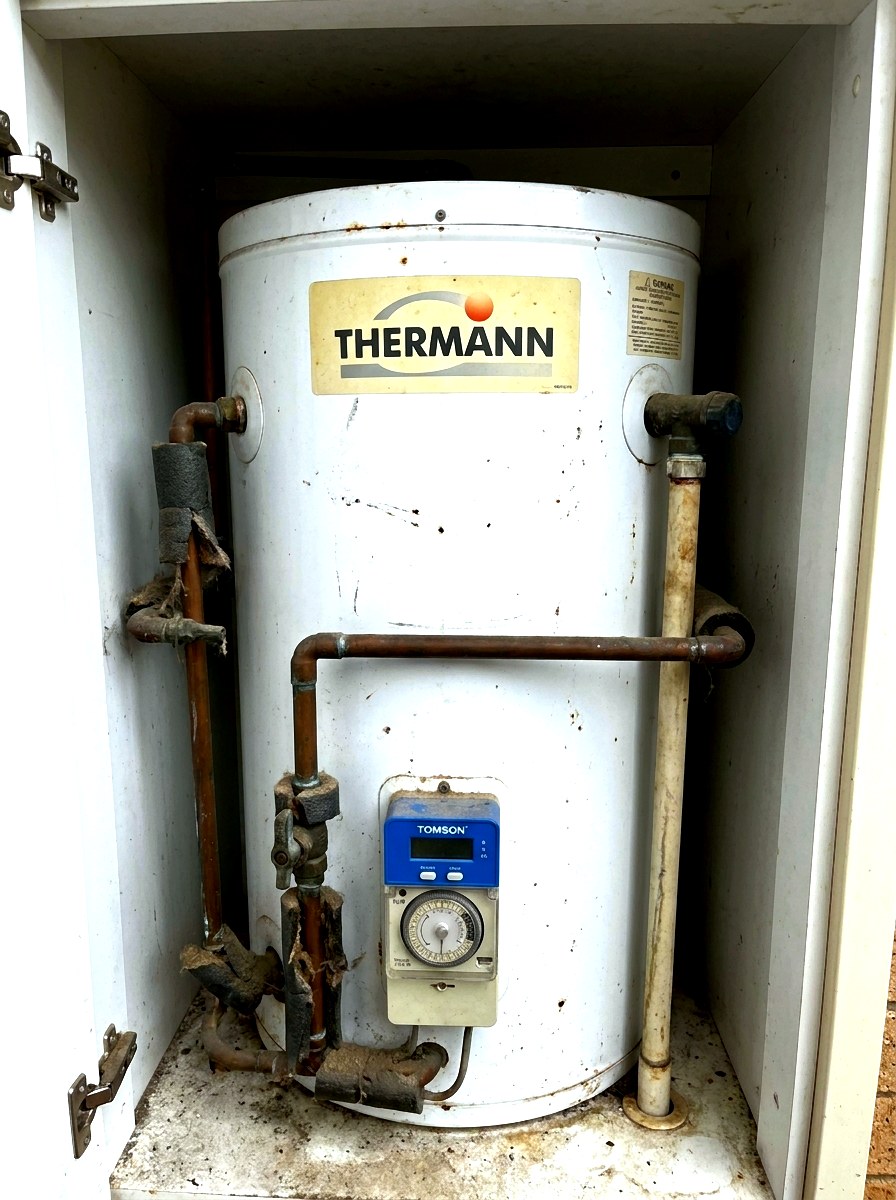 Before — Thermann Hot Water Install — Hot Water Systems by Seymour Plumbing